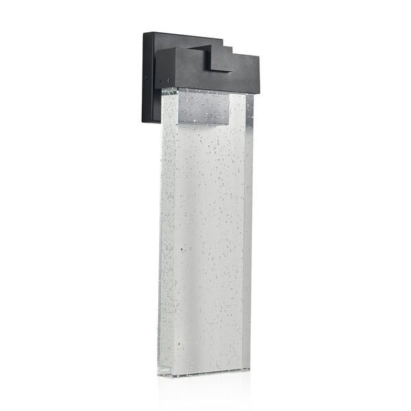 English Elm 18"(H) 12W Modern Outdoor Wall Light Bubble Crystal LED Sconce, Weatherproof Black Up/Down Glow W2312P389950