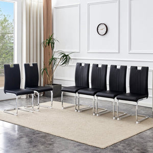 English Elm Set of 4 Bow Back Pu Leather Dining Chairs for Industrial Modern Kitchens W1512P491844