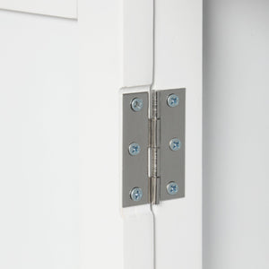 English Elm 67''Modern Executive Desk with 3 Drawers & 2 Cabinets, Spacious White MDF Workstation with Adjustable Shelves and Chic Vertical Edge Design for Home Office N751S211942K