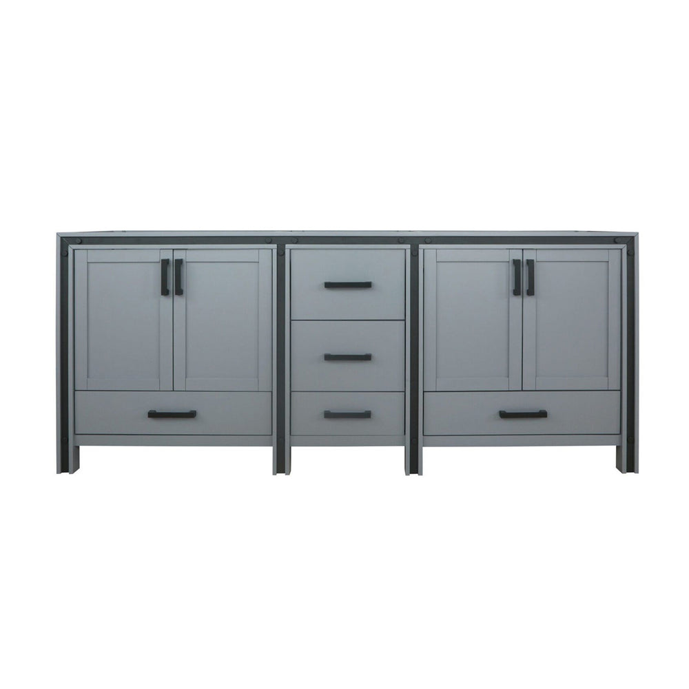 English Elm Dark Grey Double Bath Vanity 80-in W x 22-in D – Solid Wood Frame, Soft-Close Drawers, Fully Assembled with Ample Storage B2731P260739