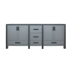 English Elm Dark Grey Double Bath Vanity 80-in W x 22-in D – Solid Wood Frame, Soft-Close Drawers, Fully Assembled with Ample Storage B2731P260739