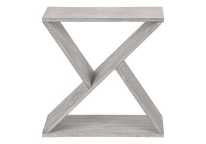 English Elm Accent 2-Tier Accent Table with Drawer and Shelf – Compact Round End or Nightstand with Knob Storage, Space-Saving Design and Easy Assembly Gray Wash 36 L x 15 W x 6 H B2710P219484