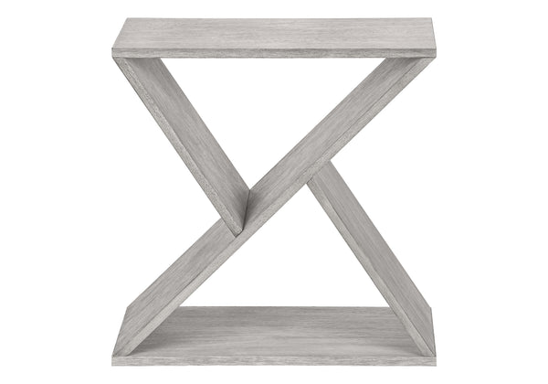 English Elm Accent 2-Tier Accent Table with Drawer and Shelf – Compact Round End or Nightstand with Knob Storage, Space-Saving Design and Easy Assembly Gray Wash 36 L x 15 W x 6 H B2710P219484