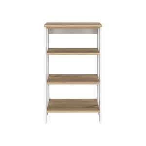 English Elm St. Clair Linen Cabinet with One-Door Design, Two Interior Shelves & Two Open Display Shelves, Stylish Engineered Wood Storage Multicolor 36 L x 20 W x 4 H B070P188853