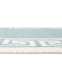 Unique Loom Outdoor Coastal Caye Machine Made Border Rug Aqua, Ivory/Gray/Green 7' 10" x 7' 10"