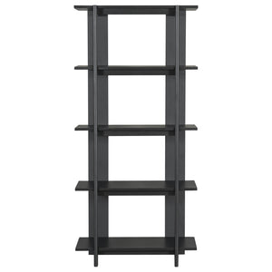 English Elm Christopher Knight Home® - 4-Tier Acacia Wood Bookcase with Anti-Tip Kit, Heavy-Duty Open Shelves Holds 120 lbs Each, Sleek Storage Solution Ebonized Finish N758P294084E