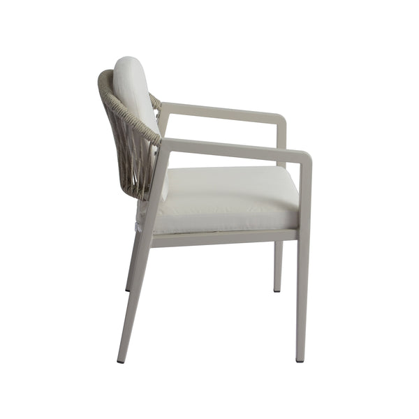 English Elm Christopher Knight Home® - Outdoor Wicker Rattan Patio Chairs Set of 2 with Iron Frame, Armrests and Cushioned Waterproof Seats Beige+Grey N768P182296G