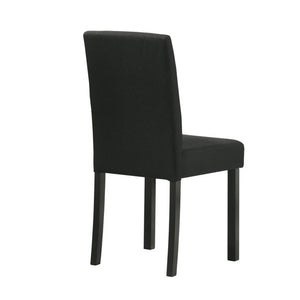 English Elm Syon Fabric Upholstered Dining Chair Set of 4 Matte Black Wood Frame Modern B056P417075