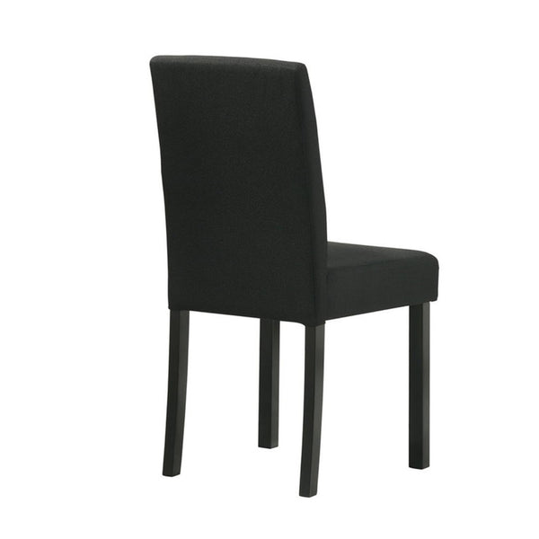 English Elm Syon Fabric Upholstered Dining Chair Set of 4 Matte Black Wood Frame Modern B056P417075