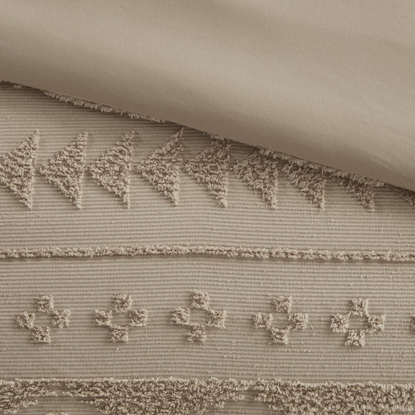 English Elm 2 Piece Chenille Tufted Jacquard Comforter Set Heavyweight Southwestern Boho Bedding B035P319508