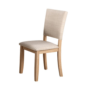 English Elm Transitional Trestle Base Dining Set with Upholstered Chairs for Modern Farmhouse Rooms Natural B2741S00785