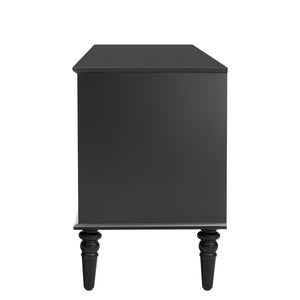 English Elm Vibe 68.9'' Retro Tv Stand For 75-Inch Tvs, Elegant Media Console With Fluted Glass & Storage Solutions N724P284465B-GIGA