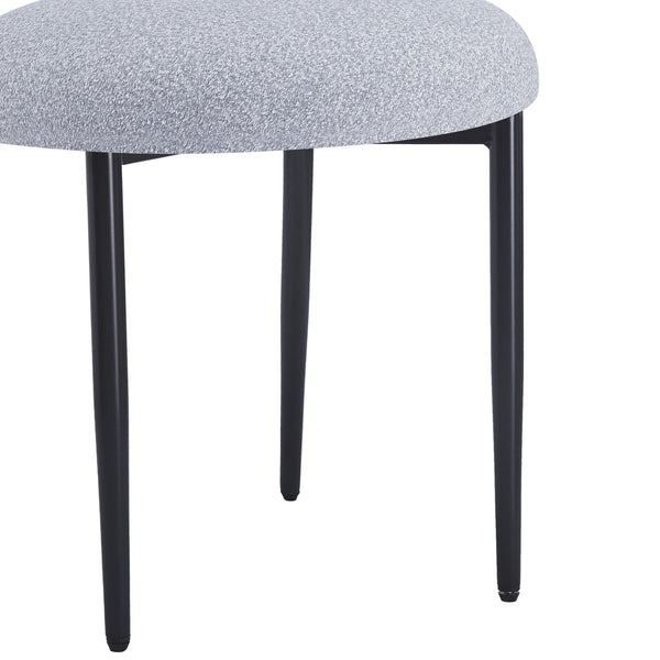 English Elm Christopher Knight Home® - Dining Chair Set Of 2 - Modern Grey Fabric With Curved Backrest & Metal Frame For Stylish Comfort N779P186912G