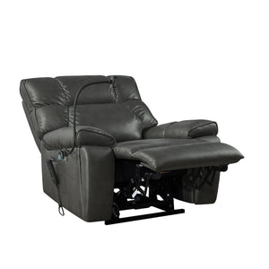 English Elm Recliner Power Lift with Dual OKIN Motors, Massage & Lumbar Heat, Infinite Recline, Cup Holders Gray W820S00024
