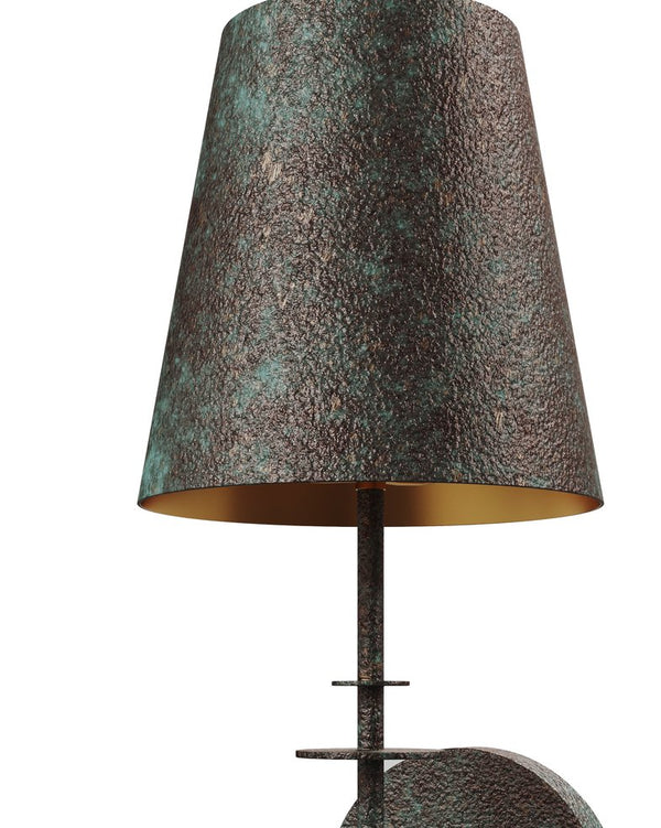 Currey & Company Anselm Wall Sconce - Sculptural Wrought Iron Fixture With Rich Verde Bronze Finish & Modern Design Black Wrought Iron 5000-0277-currey-company