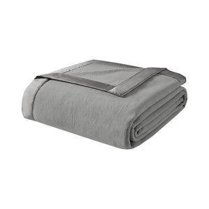 English Elm Microfleece Twin Blanket 66x90 | Ultra-Soft 100% Polyester Brushed Microfleece, Anti-Pilling Grid Touch Grey 15.55 L x 12.4 W x 7.09 H B035P294149
