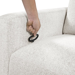 English Elm Contemporary Olathe Swivel Gliding Recliner Chair in Quartz Chenille with Smooth 360° Motion Comfort Off White 31 L x 30.5 W x 26 H B011P396183