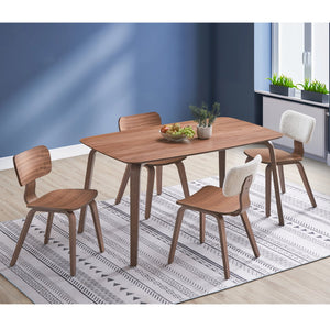 English Elm Walnut Curved Back Side Chairs (Set of 2) with Tapered Solid Wood Legs, Ergonomic Comfort for Dining 92 B062P209232