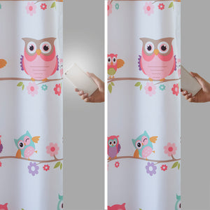 JLA Home Mi Zone Kids - Owl Wise Wendy Blackout Curtain Panel for Kids — Playful Owls & Florals, Energy Saving, Noise Reducing 84 L x 50 W x 0.13H MZK40-140