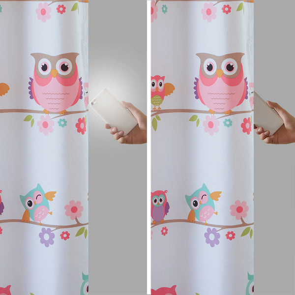 JLA Home Mi Zone Kids - Owl Wise Wendy Blackout Curtain Panel for Kids — Playful Owls & Florals, Energy Saving, Noise Reducing 84 L x 50 W x 0.13H MZK40-140