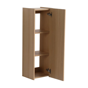 English Elm 12 Inch Oak Wall Mounted Cabinet Soft Close Door Narrow Bathroom Study Storage Unit W1972P457942