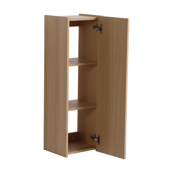 English Elm 12 Inch Oak Wall Mounted Cabinet Soft Close Door Narrow Bathroom Study Storage Unit W1972P457942