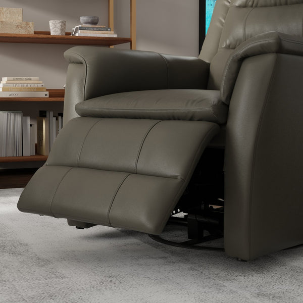English Elm Global Swivel Glider Recliner In Madras Gray - Luxurious Comfort, Smooth Motion & Durable Design B339P333954
