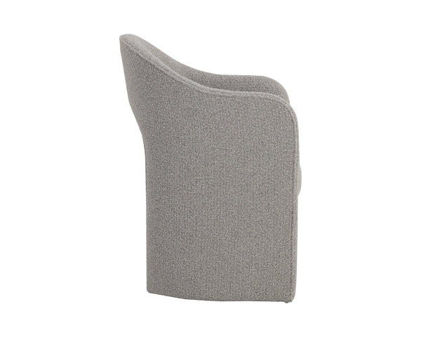 Sunpan Anaya Dining Armchair - Elegant Curved Design for Ultimate Comfort in Contemporary Dining Spaces Altro Cappuccino