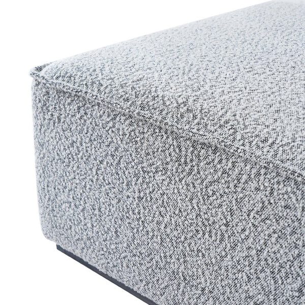English Elm Square Woven Loop Yarn Ottoman Textural Upholstered Footrest for Modern Living Rooms N769P350123B