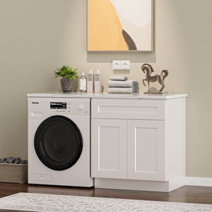 English Elm 30" Shaker Sink Base Cabinet Solid Wood Rta White Kitchen Bathroom Vanity T2950P477821