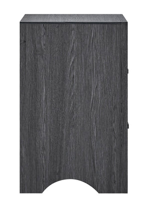 English Elm Rustica Modern Gray Laminate Nightstand with Dovetail Drawer and Architectural Facade B078P473033