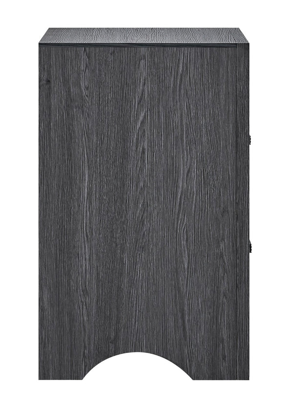 English Elm Rustica Modern Gray Laminate Nightstand with Dovetail Drawer and Architectural Facade B078P473033