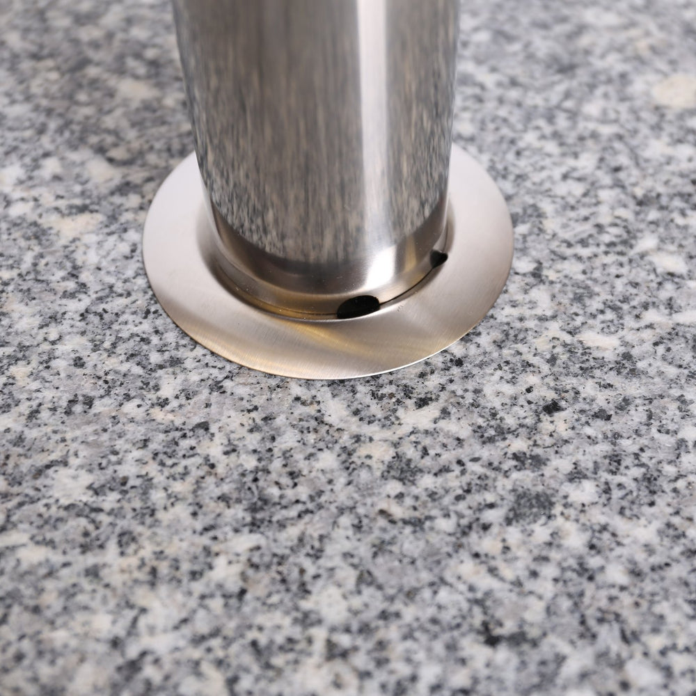 English Elm Christopher Knight Home® - MOJAVE Granite Umbrella Base Natural Grey - Heavy 22" Square Stone Stand, Stainless Pole Support N775P256431N