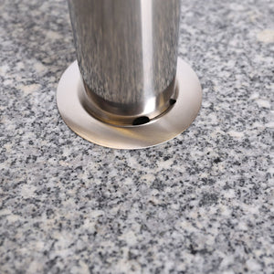 English Elm Christopher Knight Home® - MOJAVE Granite Umbrella Base Natural Grey - Heavy 22" Square Stone Stand, Stainless Pole Support N775P256431N