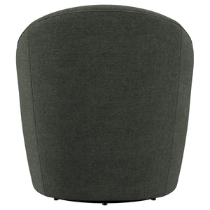 English Elm Denali Hunter Green Upholstered Swivel Chair — Rounded Barrel Back, Sloping Arms, Cozy Modern Accent Seat B062P353266