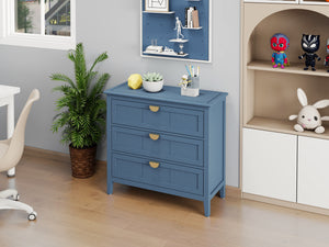 English Elm 3 Drawer Cabinet with Anti-Tip Safety, Anti-Slip Mats & Adjustable Back Buckle, 35.04x18.8x10.88 in W688115101