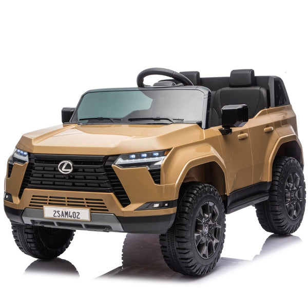 English Elm Lexus Gx550 Two Seat Kids Ride on with 24v Power Remote Control and Suspension Champagne W1578P416234
