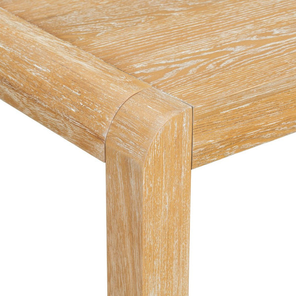 English Elm Trexm Rustic Oak Extendable Dining Set with Upholstered Chairs Bench Seats 6 Natural ST000154AAN