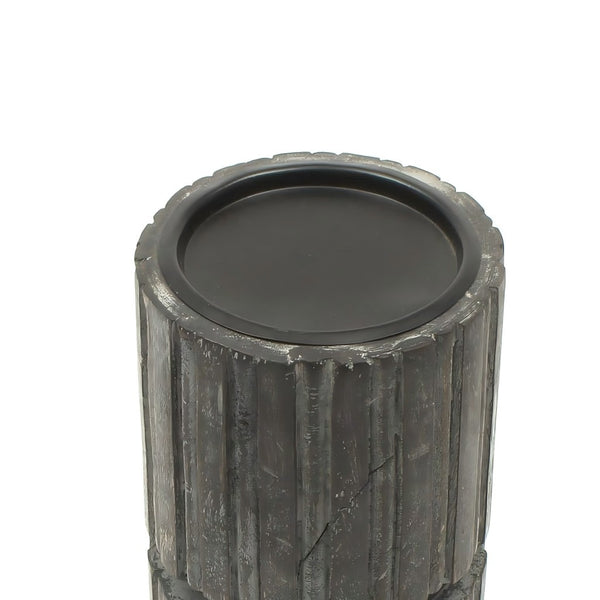 English Elm Decorative Wood Centerpiece Candle Holder – Artisan Carved Accent For Home Décor & Special Events B346P336813