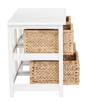 OSP Home Furnishings Seabrook Two-Tier Storage Unit White