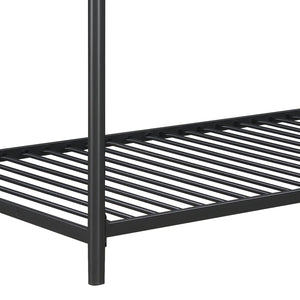 English Elm Furniture Triple Bunk Bed Black - Heavy Duty Steel Twin/Twin/Twin, Quiet Sturdy Frame, Safe Stairs W2297S00012