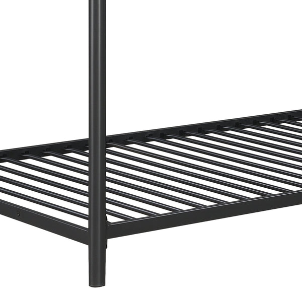 English Elm Furniture Triple Bunk Bed Black - Heavy Duty Steel Twin/Twin/Twin, Quiet Sturdy Frame, Safe Stairs W2297S00012