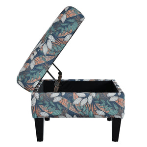 English Elm Christopher Knight Home® - STORAGE Ottoman with Tufted Waffle Stitching, Soft-Close Hinges and Contemporary Upholstered Design Blue,Green,Orange N770P272083A