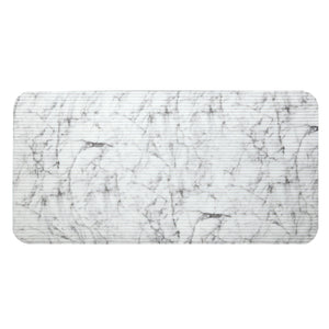 English Elm 3pc Martine Occasional Table Set with Marble Print Tempered Fluted Glass Tops & Black Metal Base, Modern Storage B011P298386