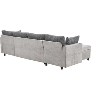 English Elm Swivel Barrel Accent Chair Chenille Tufted Round Club Seat for Living Room Lounge Grey N719S002230E