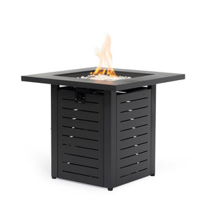 English Elm 28" Propane Fire Pit Table - 50000 Btu Steel Outdoor Heater For Patio, Deck, Garden, And Backyard W853P293853