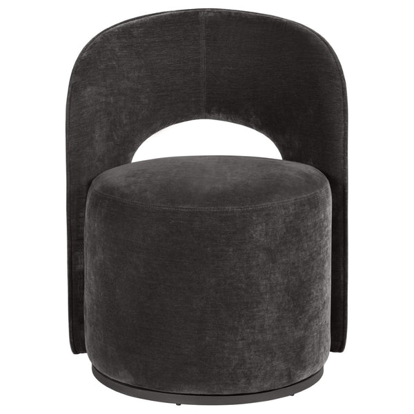 English Elm Quinto Velvet Swivel Chair with Sculpted Arch Back for Modern Living Spaces B062P441427