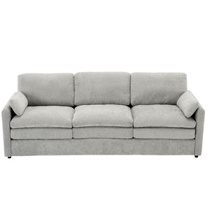 English Elm 101.2" Modular Chenille Sectional Sofa with Tufted Cushions and Deep Seating for Living Room Light Grey N719S001922R