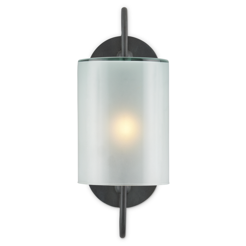 Glacier Antique Bronze Wall Sconce - Contemporary Frosted Glass Lighting for Bathrooms & More