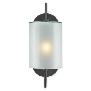 Glacier Antique Bronze Wall Sconce - Contemporary Frosted Glass Lighting for Bathrooms & More